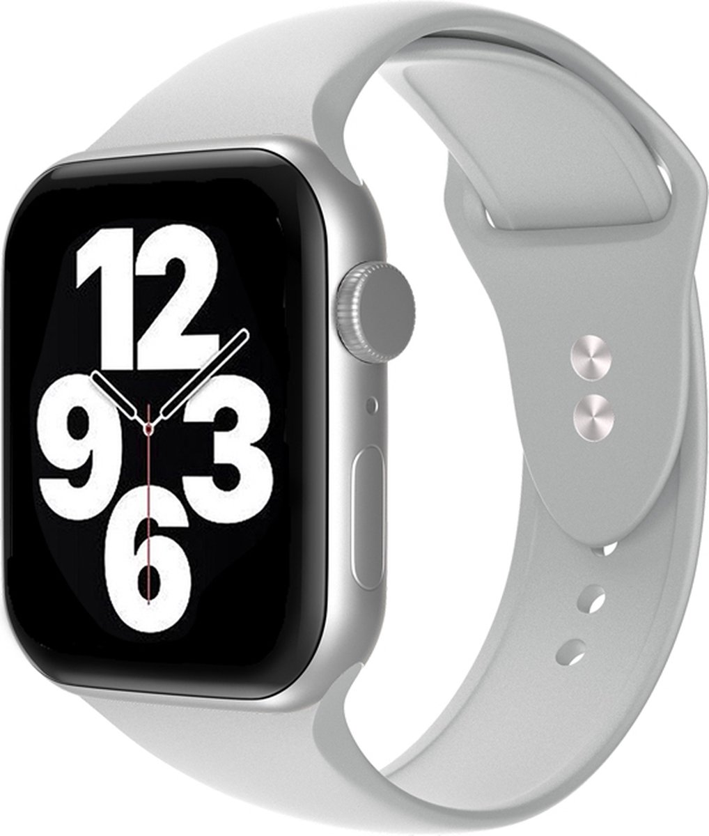 Gerrey® Siliconen bandje geschikt voor Apple Watch - Grijs Siliconen - 42/44/45/49 mm - Gerrey - Series 1 2 3 4 5 6 SE 7 8 - Geschikt voor Apple Watch
