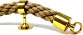 Set de main courante en corde Seilflechter Corde de chanvre de 5 m x 34 mm, 2 embouts et 5 supports intermédiaires