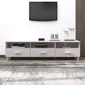 The Living Store HAMAR TV-meubel - wit - massief grenenhout - 158 x 40 x 40 cm (B x D x H)