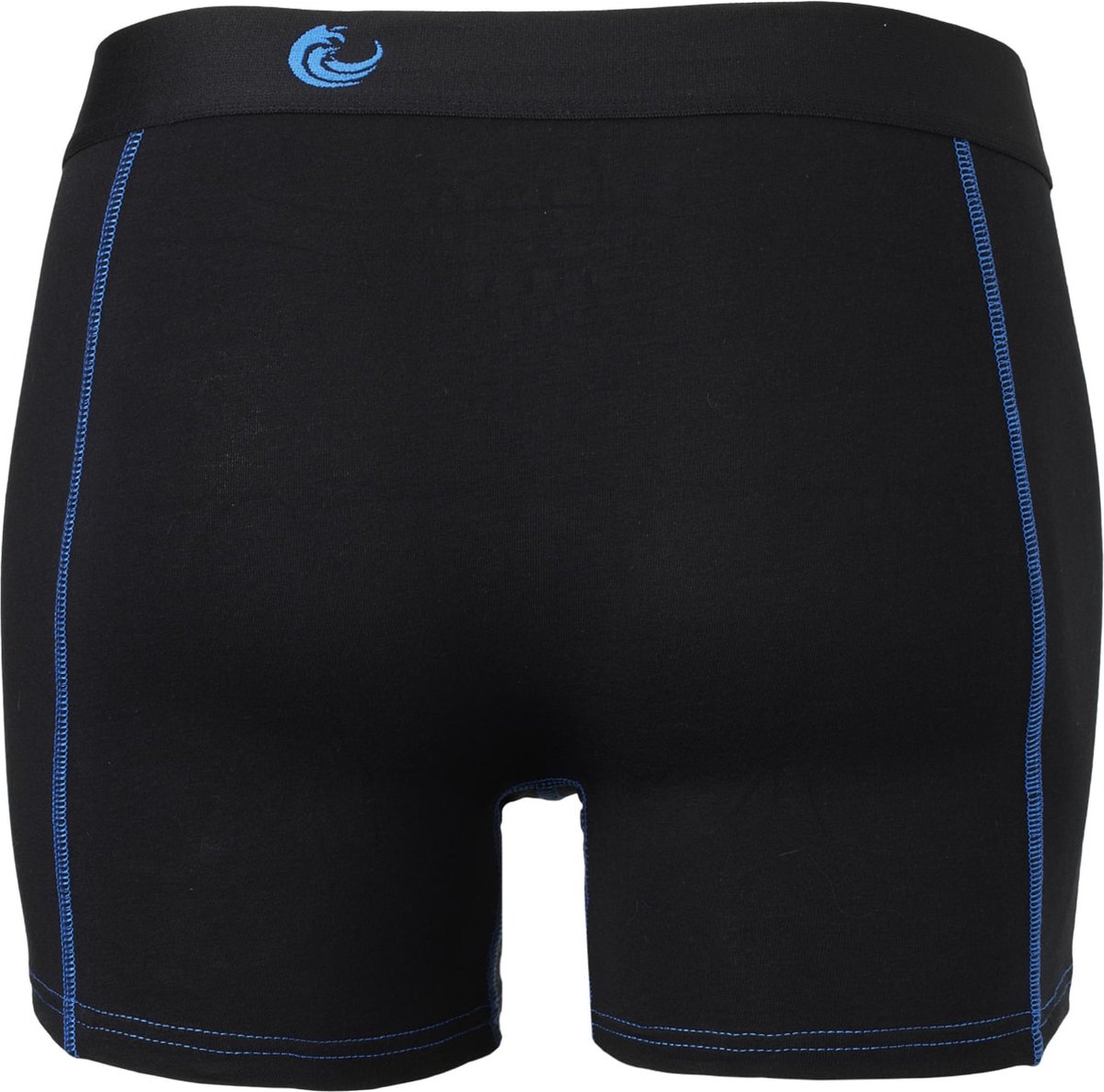 Vinnie-G Boxershorts 2-pack Black/Blue Stitches - Maat XL - Heren Onderbroeken Zwart - Geen irritante Labels - Katoen heren ondergoed