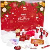 Calendrier de l'Avent Beauty BRUBAKER Cosmetics 2023 - Le calendrier de Noël Wellness XXL pour femmes et Filles - 24 x produits de Soins du corps et Accessoires de vêtements pour bébé de spa - Rouge