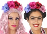 Halloween/horror verkleed diadeem/tiara - met grote bloemen - kunststof - voor dames/meisjes