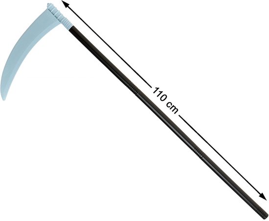 Atosa Zwarte zeis van magere Hein - plastic - 110 cm - Halloween verkleed accessoires - wapens