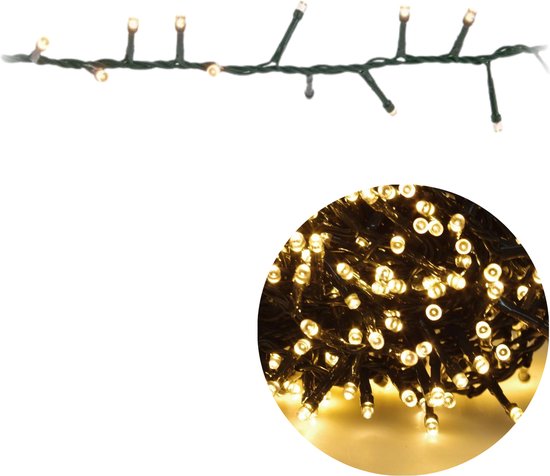 Foto: Cheqo kerstboomverlichting micro clusterverlichting kerstlampjes led verlichting kerstverlichting voor binnen en buiten met haspel 750 led 15 meter met timer extra warm wit