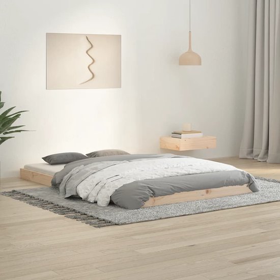The Living Store Cadre de lit en bois de pin – Chambre moderne – 120 x 190  cm – Solide... | bol