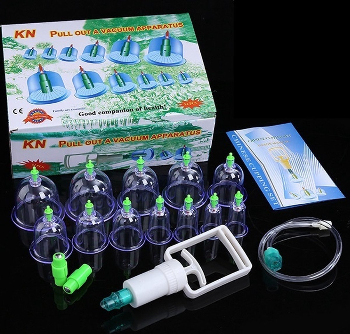 Goedkoopste Allernieuwste.nl® Cupping Set 12-Delig - Cellulite Cups - Vacuüm Massage Cups - Massage Cups - Anti Cellulitis behandeling - Cupping Therapy