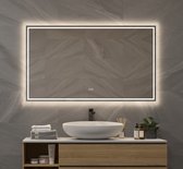 Badkamerspiegel met LED verlichting, verwarming, touch sensor en dimfunctie 120x70 cm