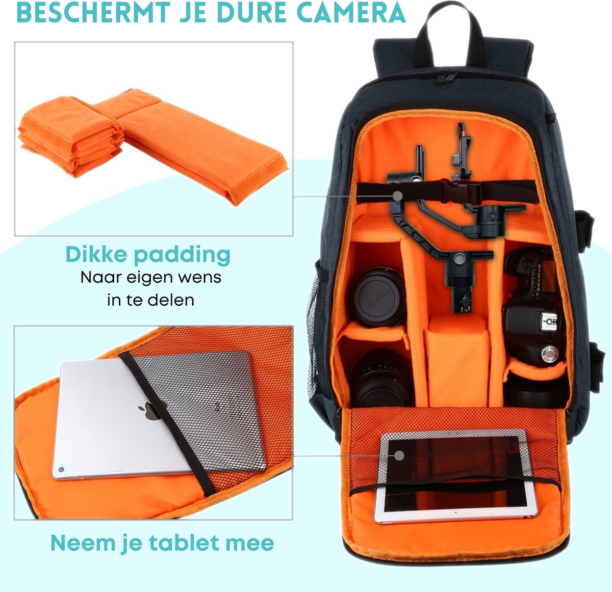 BeVida - Waterbestendige Camera Rugzak thumbnail 2