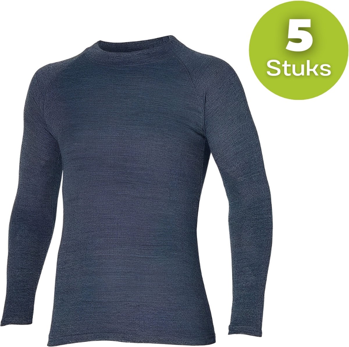 Thermoshirt - Heren - Antraciet - L- Set van 5