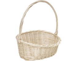 Panier en osier Creative Home avec poignée | 37x30x37cm | Décoration Plantes de panier de pique-nique | Fabriqué à la main