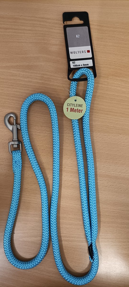 Wolters Citylijn neon aqua blauw 1 meter lang 9mm breed