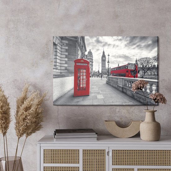 Startonight Canvas Wall Art Abstract - Keukentafel Kubisme Schilderij - Groot Ingelijst 80 CM X 120 CM