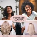 Collage met diverse haartypes: kort, krullend, golvend, gevlochten, stijl. Allemaal geschikt voor de slaapmuts.