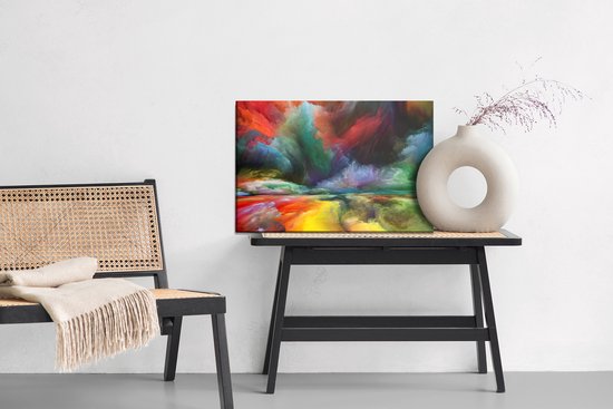 Peinture Roi - Peinture sur toile Route abstraite colorée - 120 x 80 cm