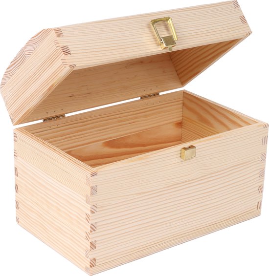 Creative Deco Grand coffre de rangement en bois