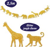 Jungle Dierenslinger - Goud - Verjaardag Versiering - Verjaardag Decoratie - Feestversiering - Slingers Goud - Dieren Slinger - Jungle Slinger