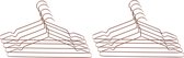 QUVIO Kledinghangers - Set van 10 - Kleerhangers - Hangers kleding - Broekhangers - Rosekleur - Koper - Staal