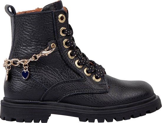 Develab 42814 922 Meisjes Veterboot - Zwart - 31