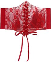 Corset - Korset - corset dames - corset riem - afslanken - verstelbaar en elastisch - Rood 1 stuks