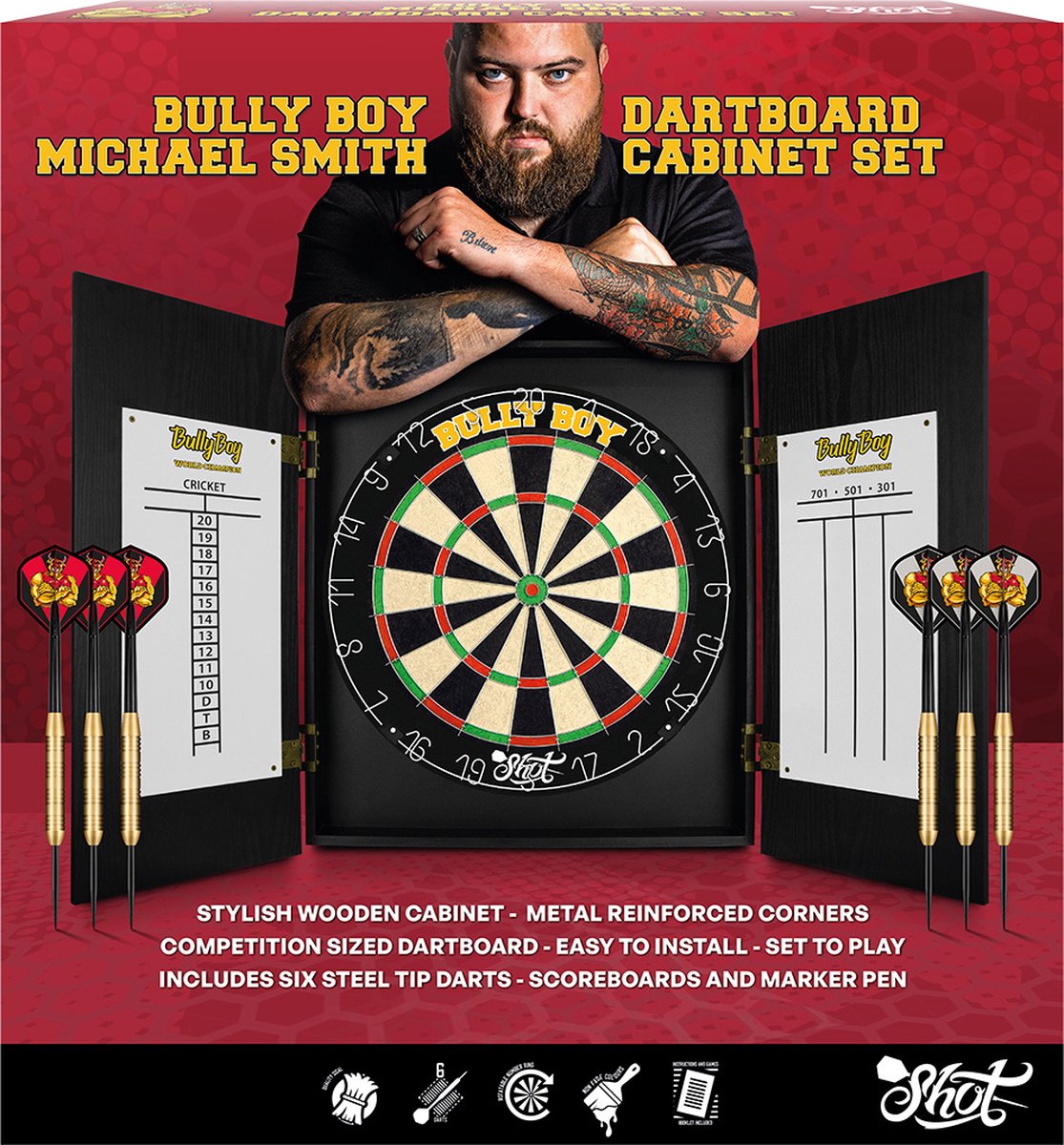 Shot Michael Smith Cabinet - Dartbord Kast