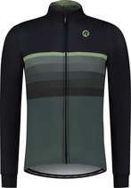 Rogelli Hero ll Fietsshirt Lange Mouwen - Wielershirt Heren - Race fit - Black, Green - Maat 2XL