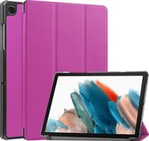 Case2go - Tablet hoes geschikt voor Samsung Galaxy Tab A9 Plus (2023) - Tri-fold hoes met auto/wake functie - 11 inch - Paars