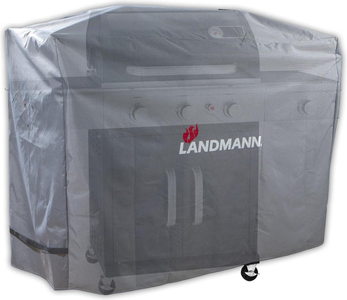 Landmann Premium Polyester beschermhoes XL H 120 x B 145 x D 60 cm Grijs - BBQ hoes - Regenbestendig - Waterdicht