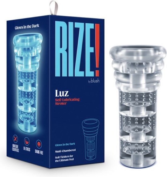 Rize - Luz Glow in the Dark Masturbator - Transparant