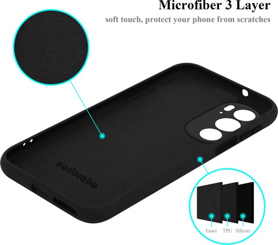 Coque Cadorabo pour Motorola EDGE 30 PRO / EDGE+ en LIQUID BLACK - Housse de protection en silicone TPU flexible Case Cover