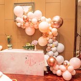 Fienosa Arche de Ballons Thème Mariage - Rose Saumon - Ballons d'anniversaire de Luxe - Arche de Ballons - Anniversaire - Décoration de Mariage - 96 pièces - Ballons à l'hélium - Pilier de Ballons