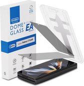 Whitestone EA Privacy Dome Protecteur d’écran en verre adapté au Samsung Galaxy Z Fold 5 | Tempered Glass convivial | Couverture complète | Installation facile avec l'outil d'alignement | Pack Duo