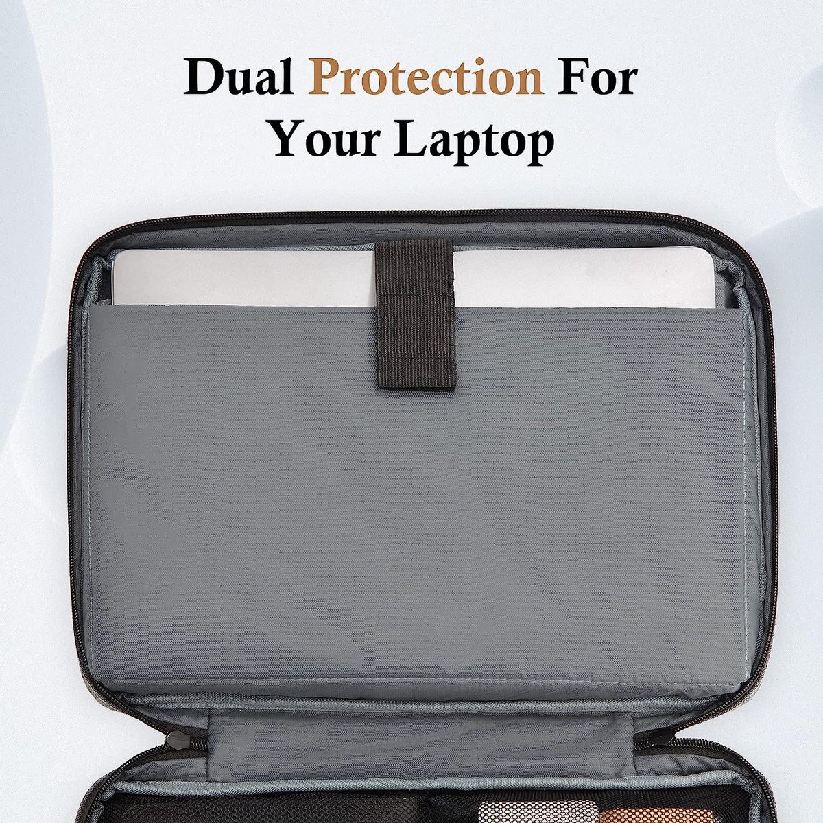 Laptophoes 15-16 inch waterdichte laptoptas met 4-laags bescherming, geschikt voor MacBook, HP, Dell, Lenovo, Asus - Afbeelding 2