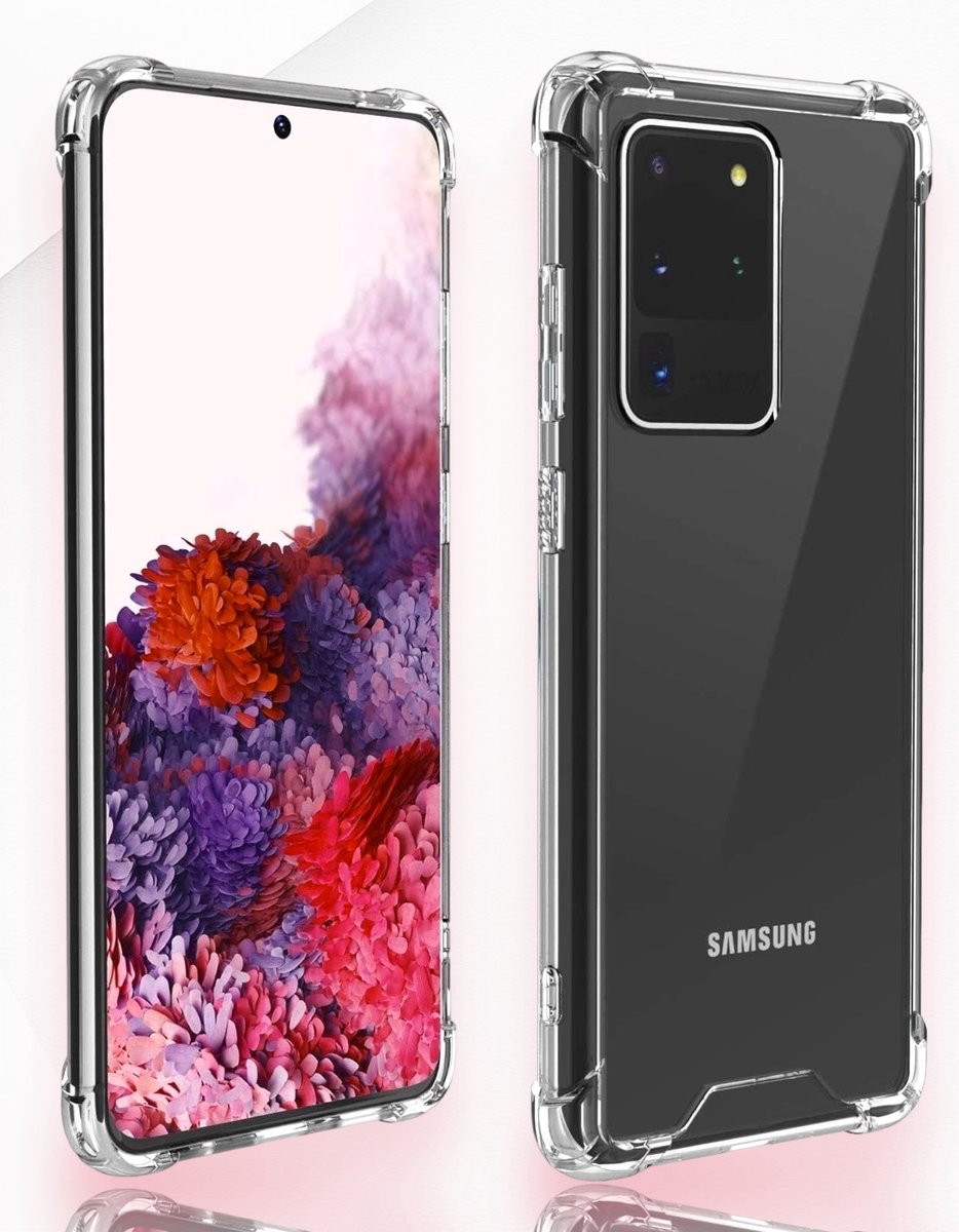 Samsung Galaxy S20 Ultra Shockproof Hoesje - Ultieme Bescherming Samsung Galaxy S20 Ultra Case - Luxe Transparante Samsung Galaxy S20 Ultra Backcover