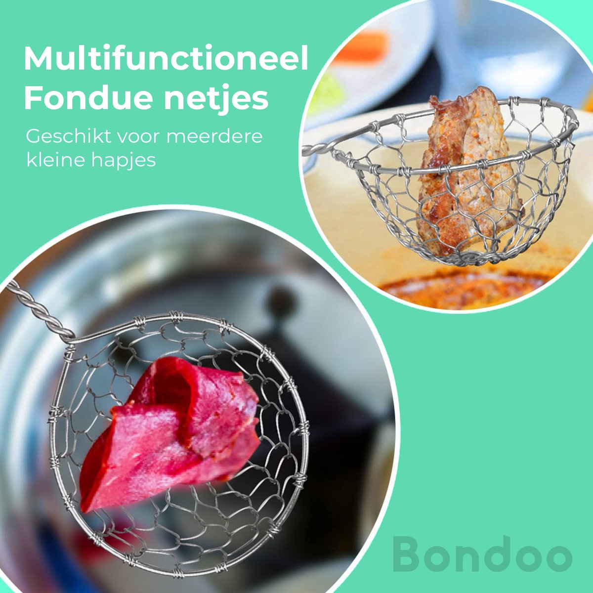 Bondoo Fondue netjes - fondue-netjes 4 stuks Fondue - Fondue Chinese... | bol.com