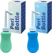 Clean Bum Peri Bottle set 2 stuks- Mobiele Bidet - Vaginale Douche - Perineum Douche - Groen & Blauw