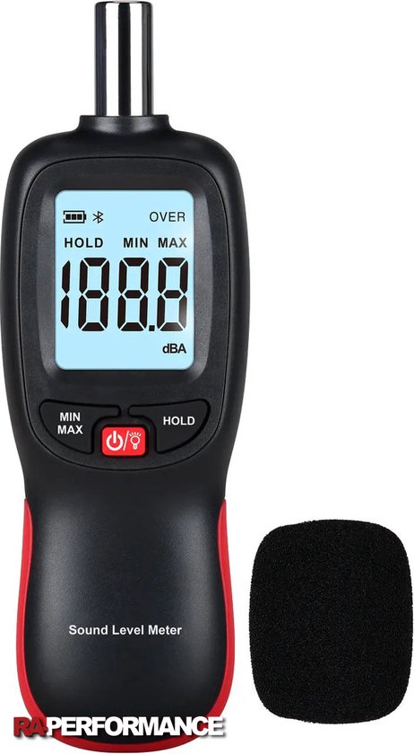 Foto: Drphone echometric soundmonitor decibel meter 30 130 db lcd scherm temperatuurmeting geluidsmeter smart sensor geluidsniveaumeter