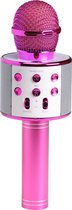 Microphone Karaoké Denver Bluetooth - Sans Fil - Set Karaoké - Haut-Parleur Intégré - AUX - MicroSD - KMS20 ​​​​- Rose