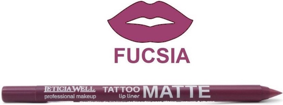 Leticia Well - Matte Tattoo Lippotlood / Lipliner - Oud Roze / Fucsia - Nummer 11651 - 1 stuks