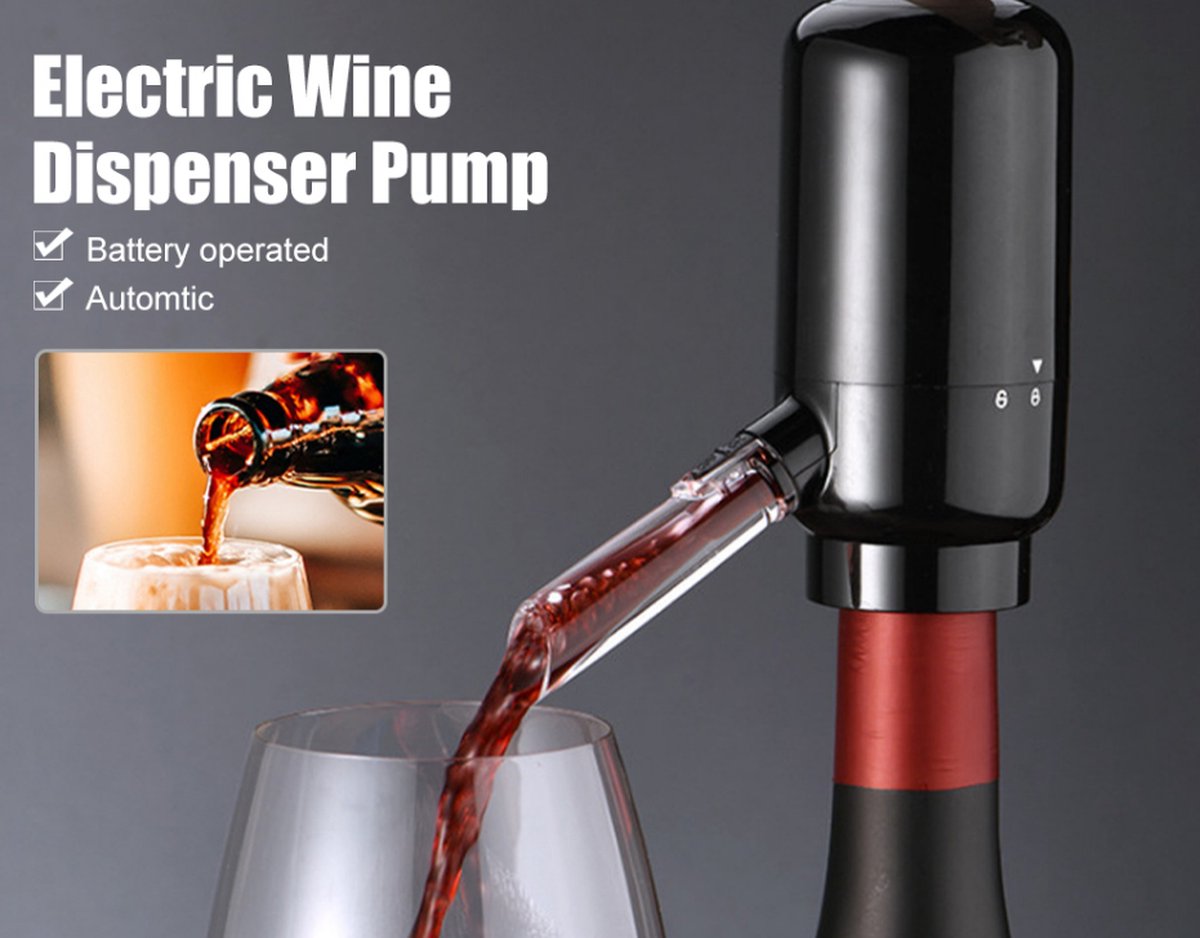 Elektrische wijndispenser, elektrische wijnbeluchter, automatische wijndispenser, elektrische decanter dispenser voor thuis, bar, feest
