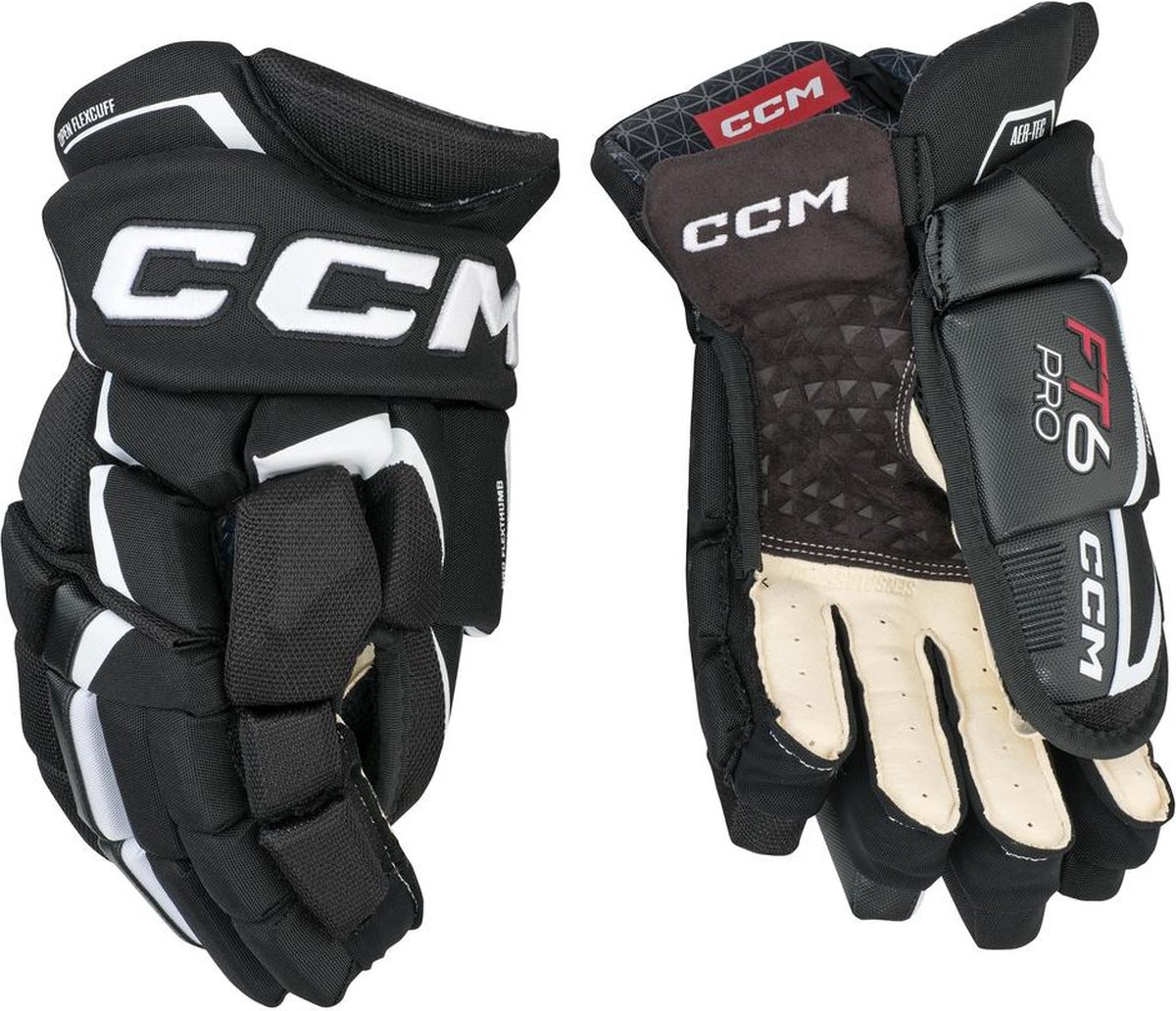 CCM - Jetspeed FT6 Pro - IJshockeyhandschoenen - Kinderen - Zwart - Wit - 11
