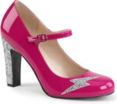Pleaser Pink Label Hoge hakken -42 Shoes- QUEEN-02 Roze/Zilverkleurig