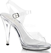 Fabulicious Sandaal met enkelband -41 Shoes- FLAIR-408 Wit/Zilverkleurig