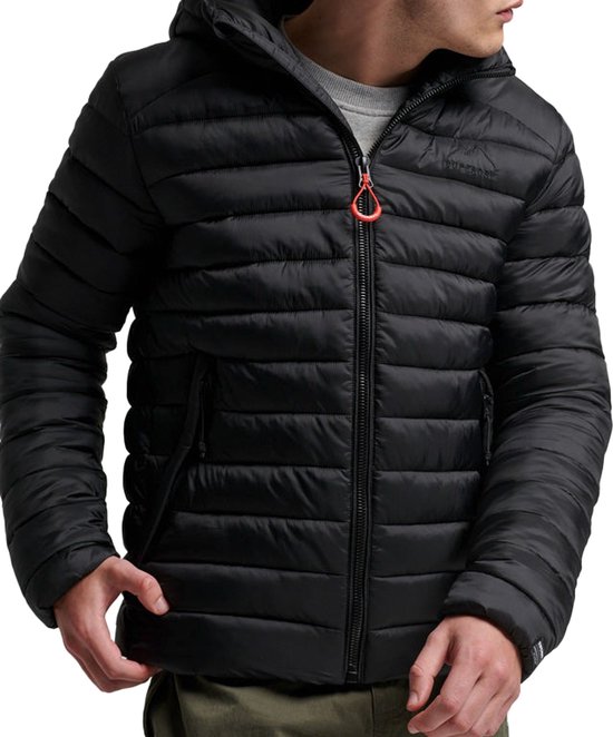 Superdry Hooded Fuji Sport Padded Jkt Heren Jas - Black - Maat 2Xl