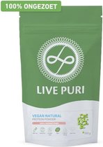 Live Puri Vegan Naturel Ongezoet Eiwitpoeder - Suikervrij en zonder (kunstmatige) zoetstoffen - Puur natuurlijke plantaardige eiwitshake - Premium erwteiwitisolaat - Lactosevrij - Slechts 1 ingredient