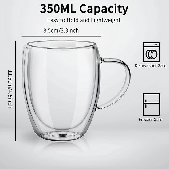 Verres À Thé À Double Paroi Verres À Café Avec Poignée Tasses À