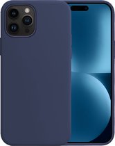 Hoesje Geschikt voor iPhone 15 Pro Hoesje Siliconen Case Hoes - Hoes Geschikt voor iPhone 15 Pro Hoes Cover Case - Blauw