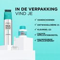 De verpakking van L'Oréal Paris Magic Retouch Permanent bevat handschoenen, ontwikkelcrème en kleurgel.