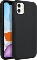 Coque arrière en cuir avec MagSafe iPhone 11 - Zwart