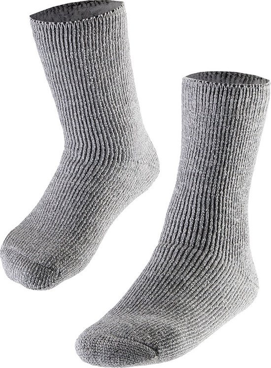 Heatkeeper - Thermo sokken kinderen - 4-Paar - 31/35 - Medium Grijs - Thermosokken