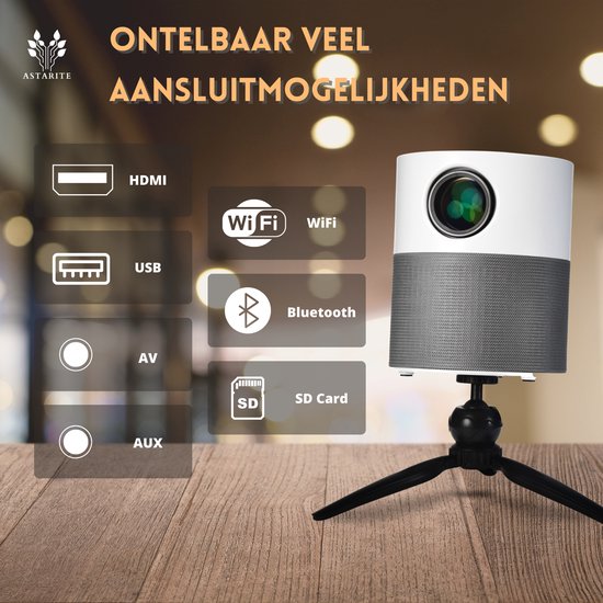 Astarite Ultra+ Smart Mini Beamer - Smart Mini Projector - Full HD ...